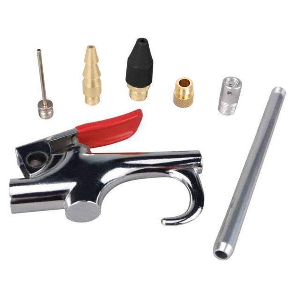 Widesakll® 7 Pieces Air Compressor Blow Gun Nozzle Tip Needle Inflation Blower Accessory Kit Widesakll® 7 Pieces Air Compressor Blow Gun Nozzle Tip Needle Inflation Blower Accessory Kit