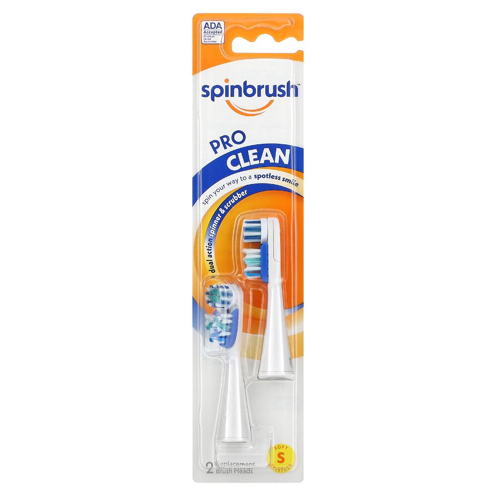 Arm Hammer Spinbrush Pro Series Daily Clean Soft Replacement Brush Heads 2 Ct Fred Meyer
