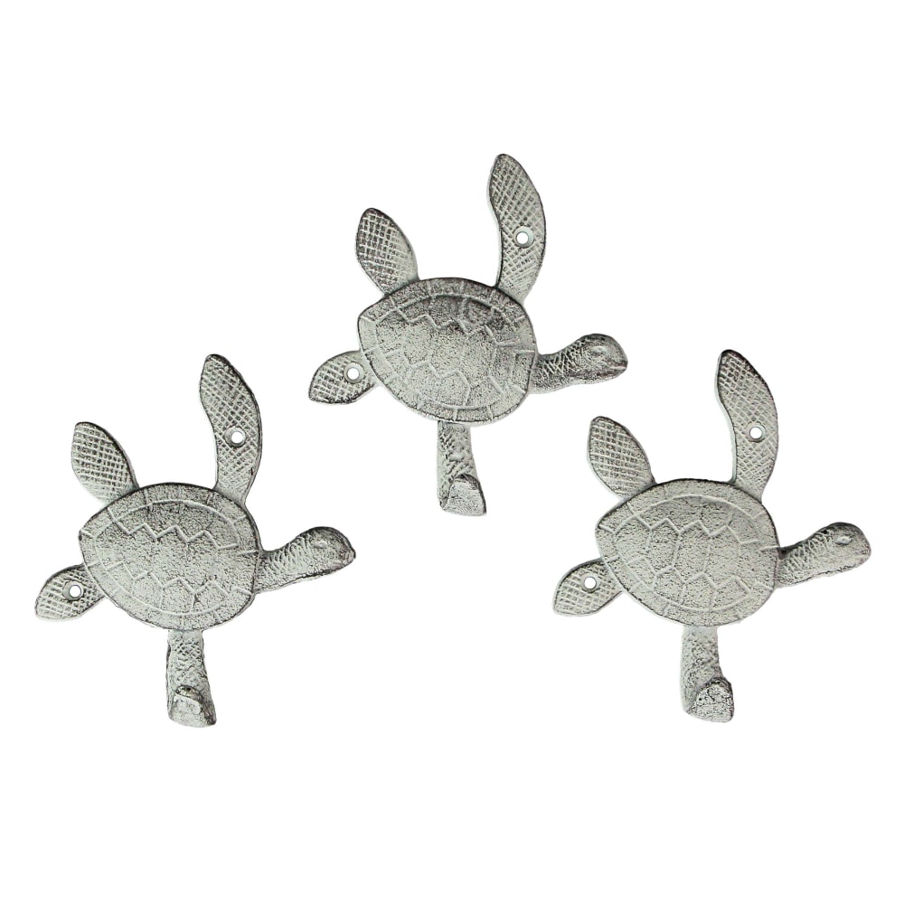 Cast Iron Deep Sea Turtle Wall Mount Hook Holder