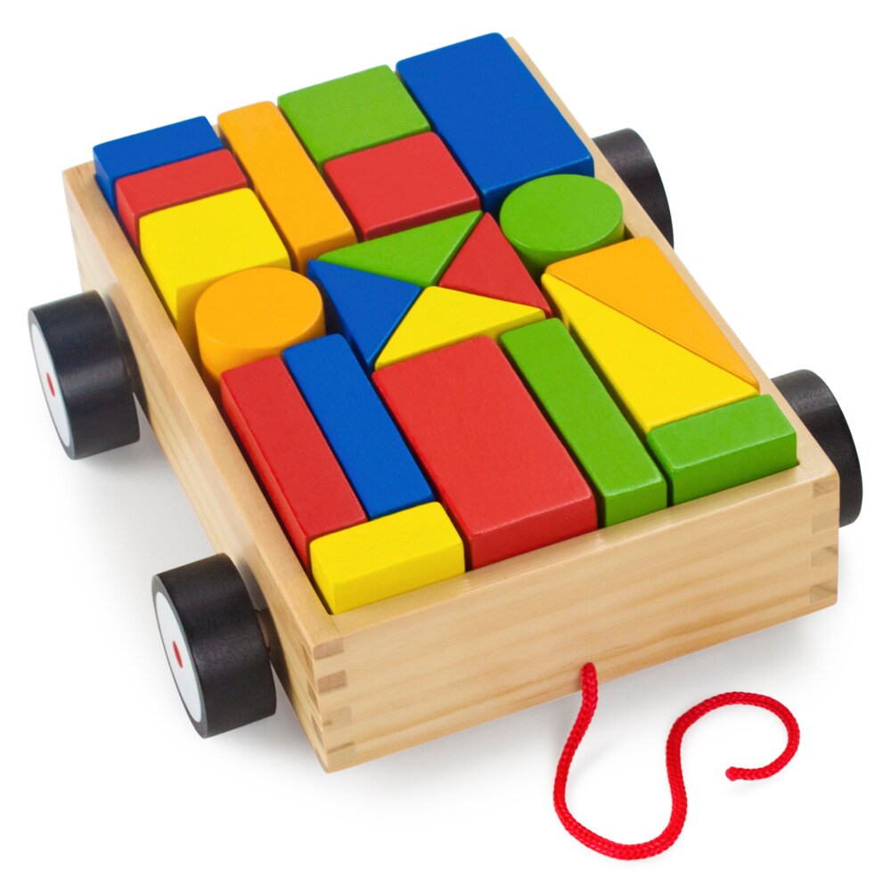 playskool wooden blocks with wagon