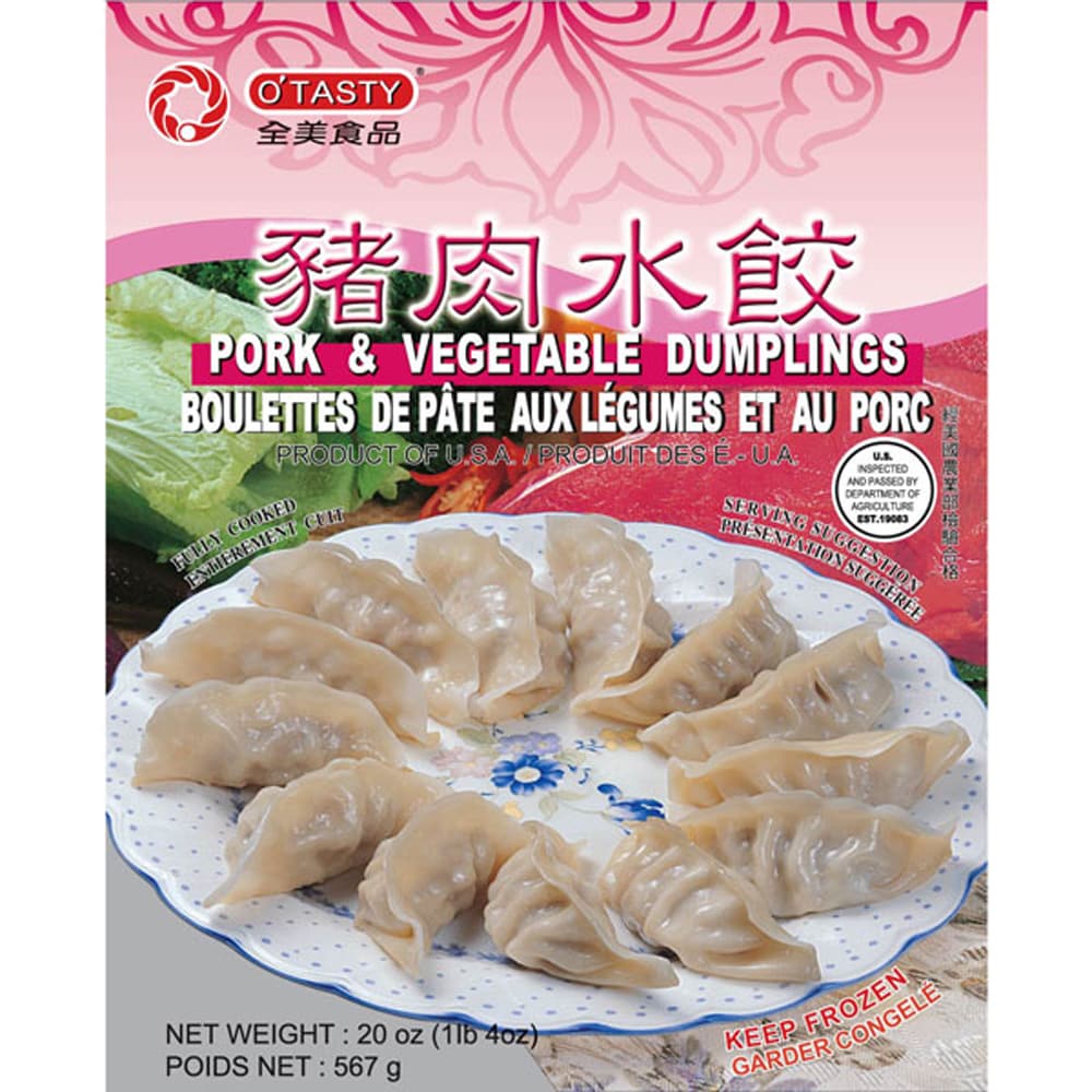 O'Tasty® Pork & Vegetable Dumplings, 20 oz - City Market