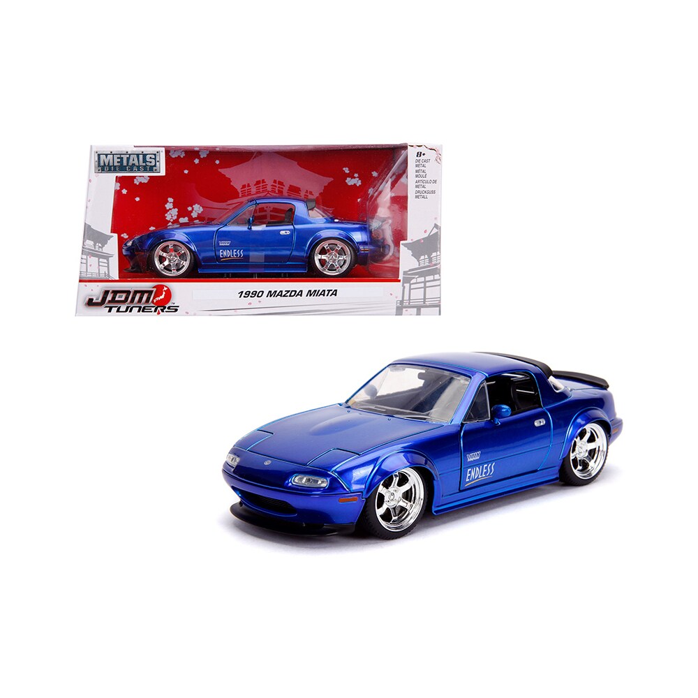 JADA JDM TUNERS 1990 MAZDA MIATA BLUE 1:24 DIECAST MODEL CAR