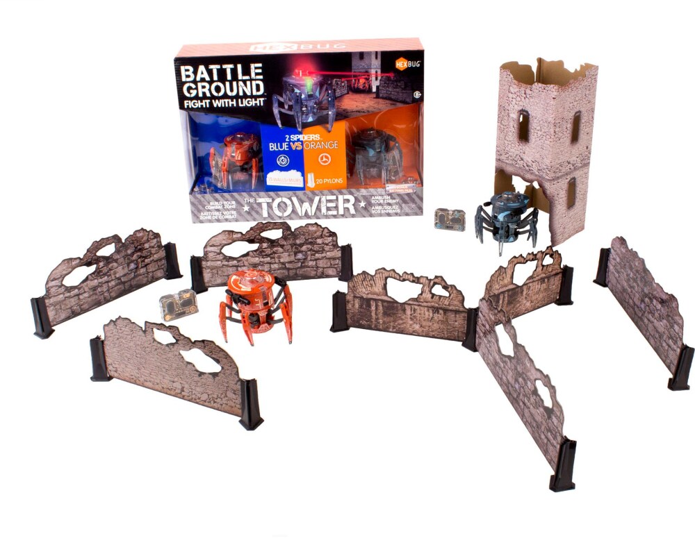 hexbug spider fight with light