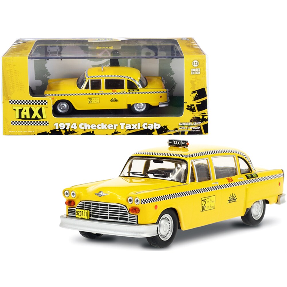 Brand New FRANKLIN MINT 1963 CHECKER TAXI CAB YELLOW IN