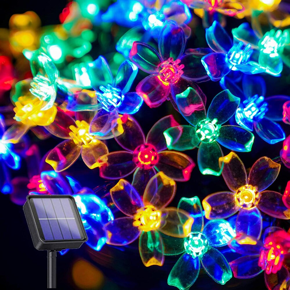 30 LED 23 Feet Sakura Flower Lights 8 Flash Modes Outdoor Solar Flower String Lights Color 1 unit Fred Meyer