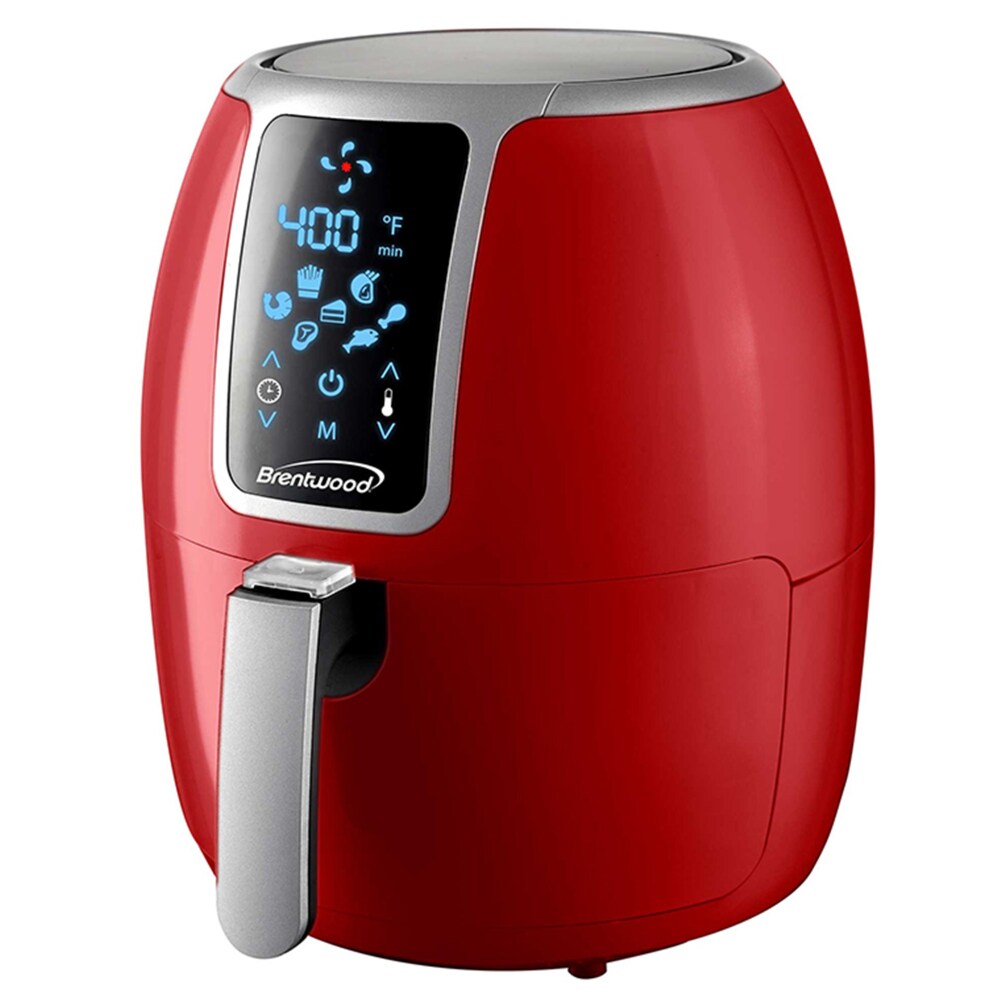 Brentwood Small 1400 Watt 4 Quart Electric Digital Air Fryer with Temperature Control in Red, One Size - Foods Co. Brentwood Small 1400 Watt 4 Quart Electric Digital Air Fryer with Temperature Control in Red, One Size - Foods Co.