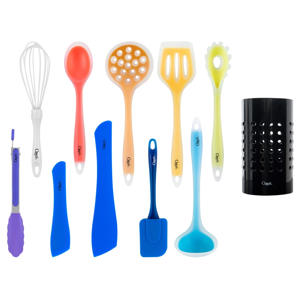 11-Piece All-In-One Silicone Utensil Set in Multicolor 11-Piece All-In-One Silicone Utensil Set in Multicolor