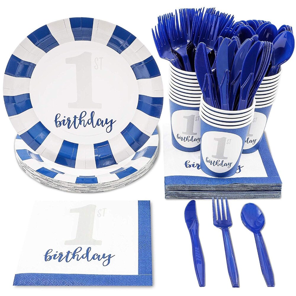 Birthday 1st Boy White Napkin Birthday 1st Boy White Napkin