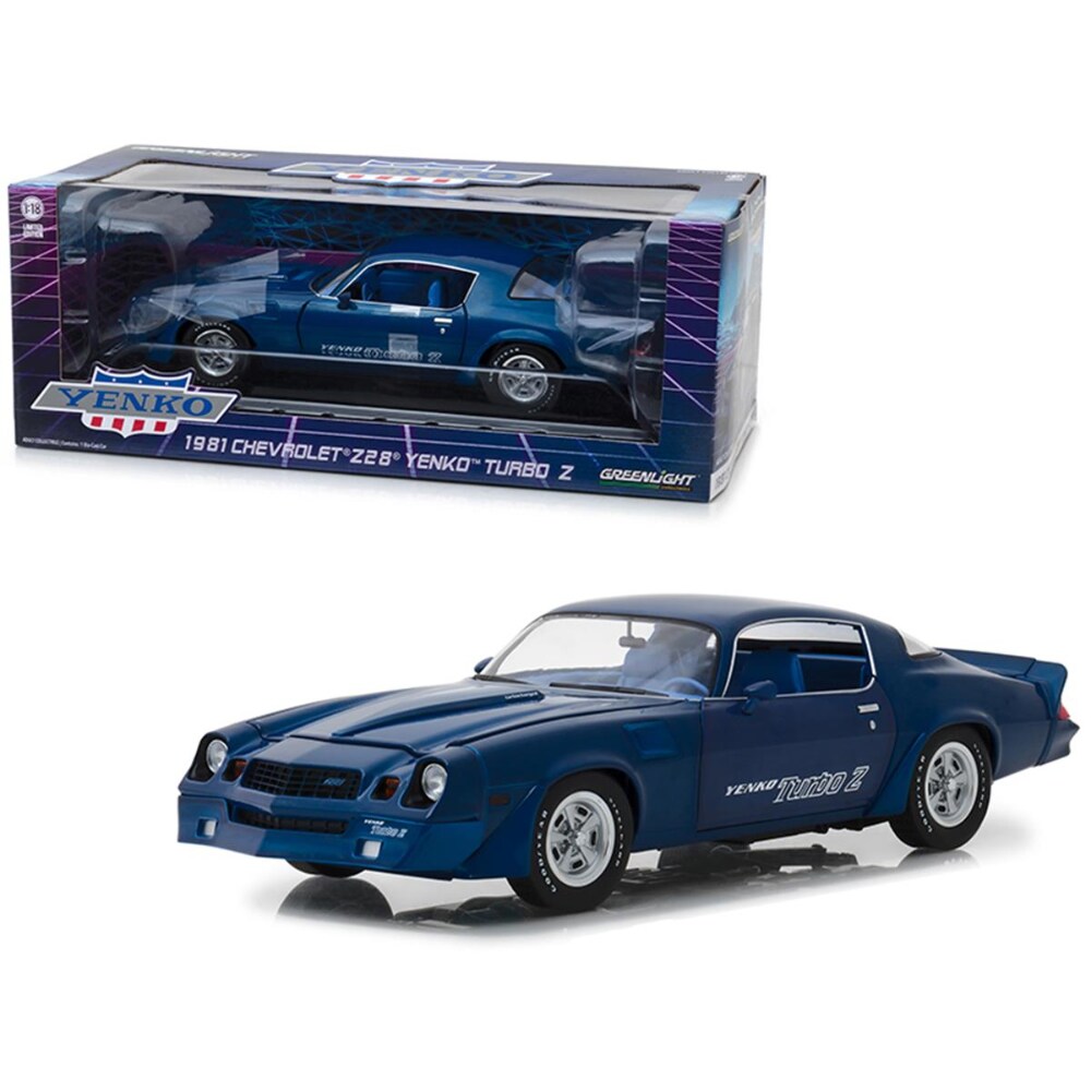 【レビューを書けば送料当店負担】 Greenlight 13520 1981 Chevrolet Z28 Yenko Turbo Z Blue 1-18 乗用車