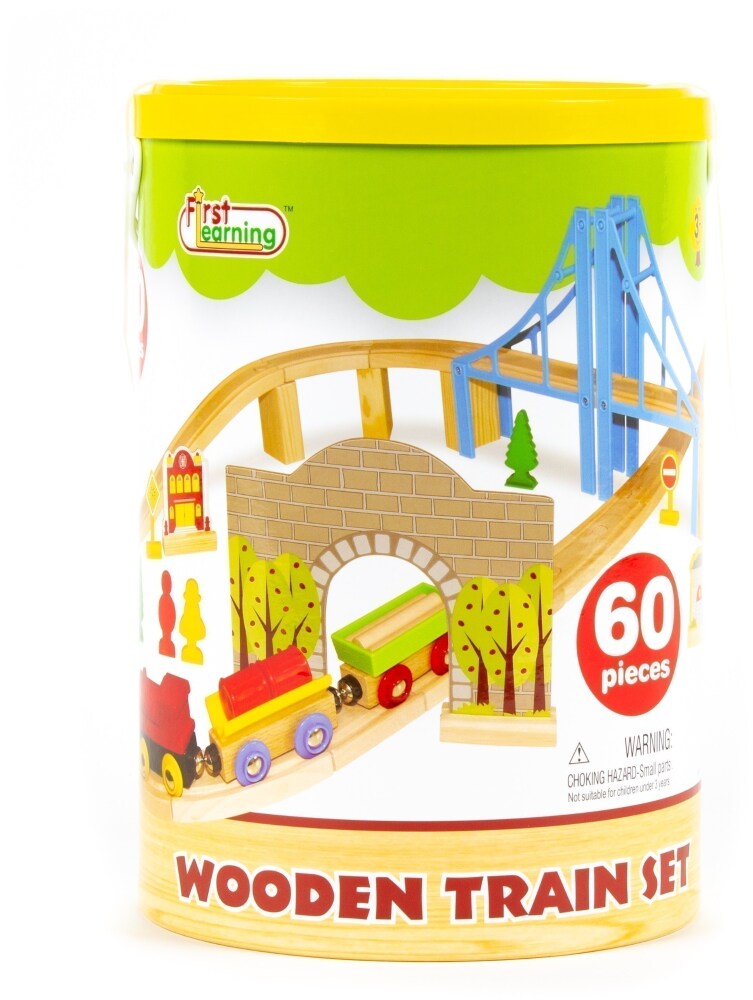 first learning wooden train set