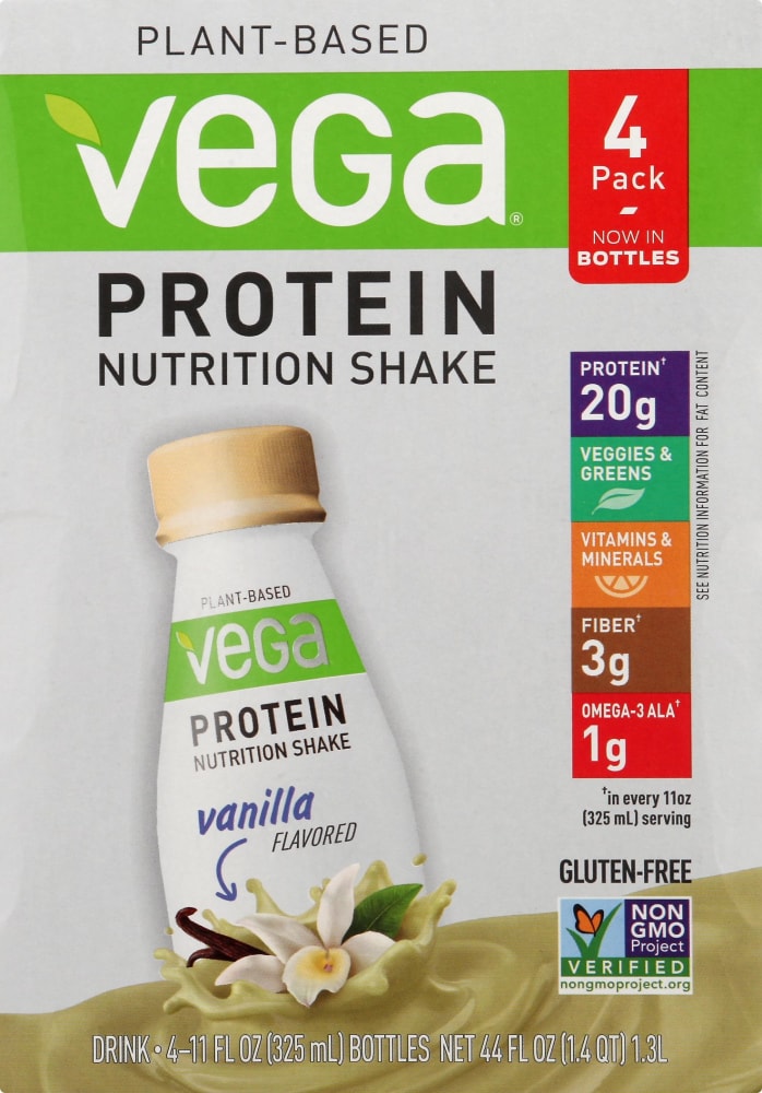 King Soopers Vega Vanilla Protein Nutrition Shakes 4 Bottles