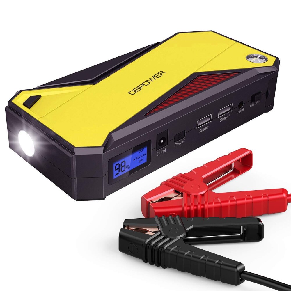 18000mAh Car Jump Battery Booster with Smart Charging Port Black Yellow 1 Kroger
