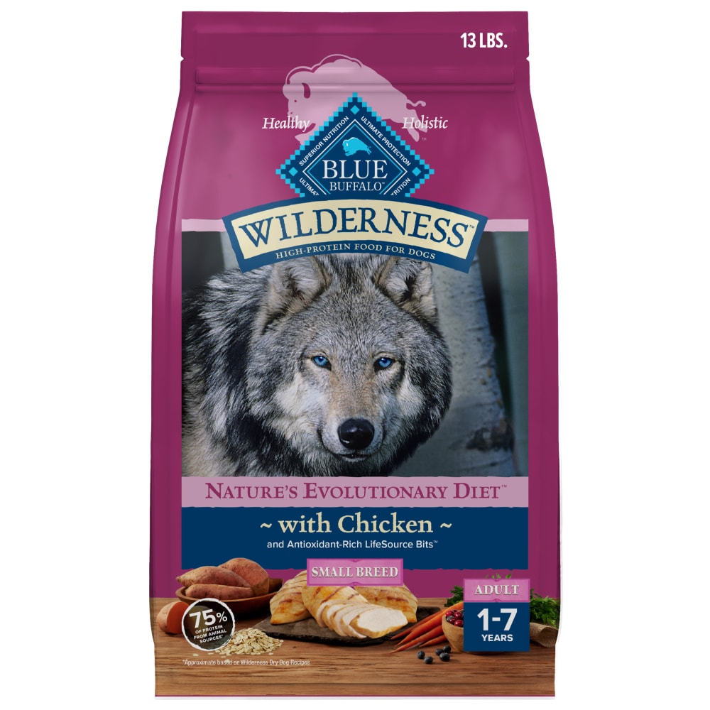 Blue Buffalo Wilderness Chicken Recipe High-Protein Small Breed Adult Dry Dog Food