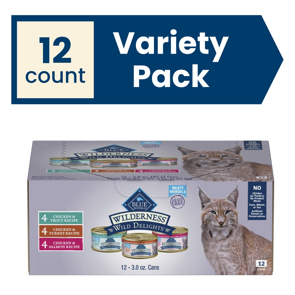 Blue Buffalo Wilderness High-Protein Grain-Free Adult Salmon Recipe Canned Cat Food