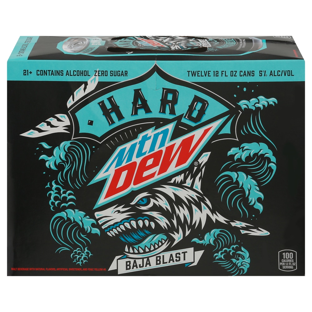 Hard Mountain Dew Baja Blast Seltzer, 12 cans / 12 fl oz