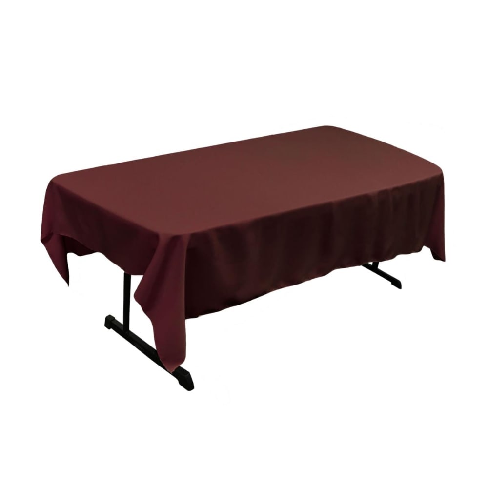 60 x 84 in. Burgundy Polyester Poplin Rectangular Tablecloth 60 x 84 in. Burgundy Polyester Poplin Rectangular Tablecloth