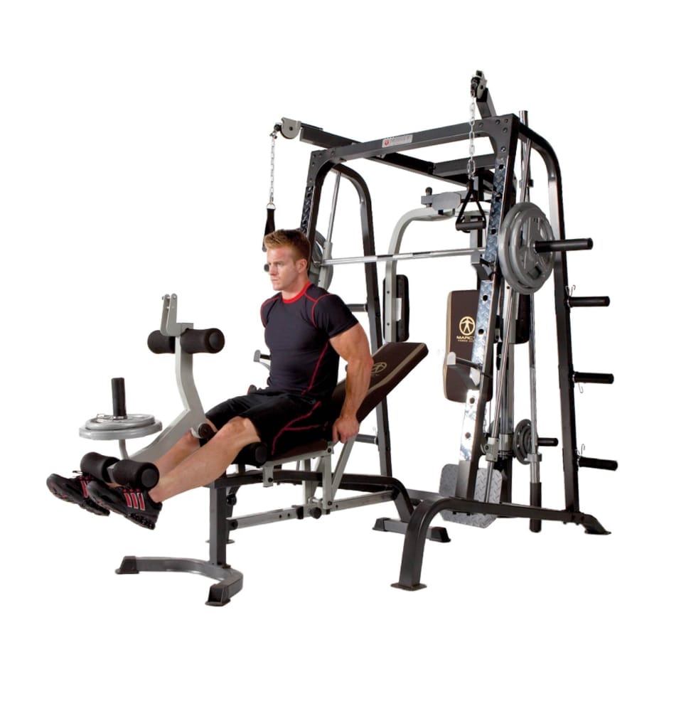Marcy Deluxe Diamond Elite Smith Cage Workout Machine Total Body Gym MD 9010G 3 Piece Foods Co