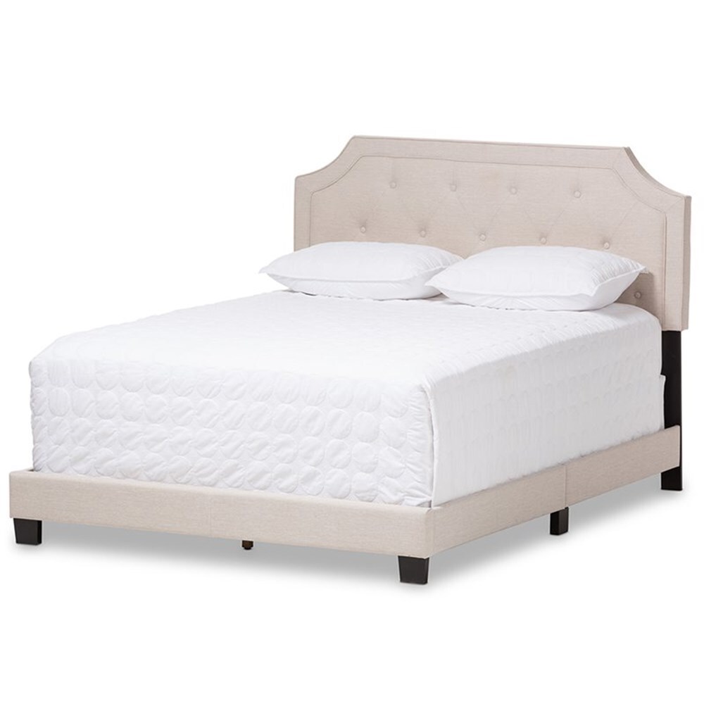 Baxton Studio Willis Modern and Contemporary Light Beige Fabric Upholstered Full Size Bed Baxton Studio Willis Modern and Contemporary Light Beige Fabric Upholstered Full Size Bed