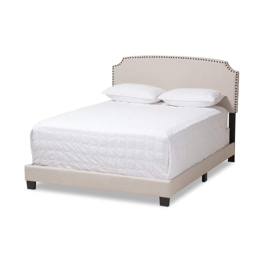 Baxton Studio Odette Modern and Contemporary Light Beige Fabric Upholstered Queen Size Bed Baxton Studio Odette Modern and Contemporary Light Beige Fabric Upholstered Queen Size Bed
