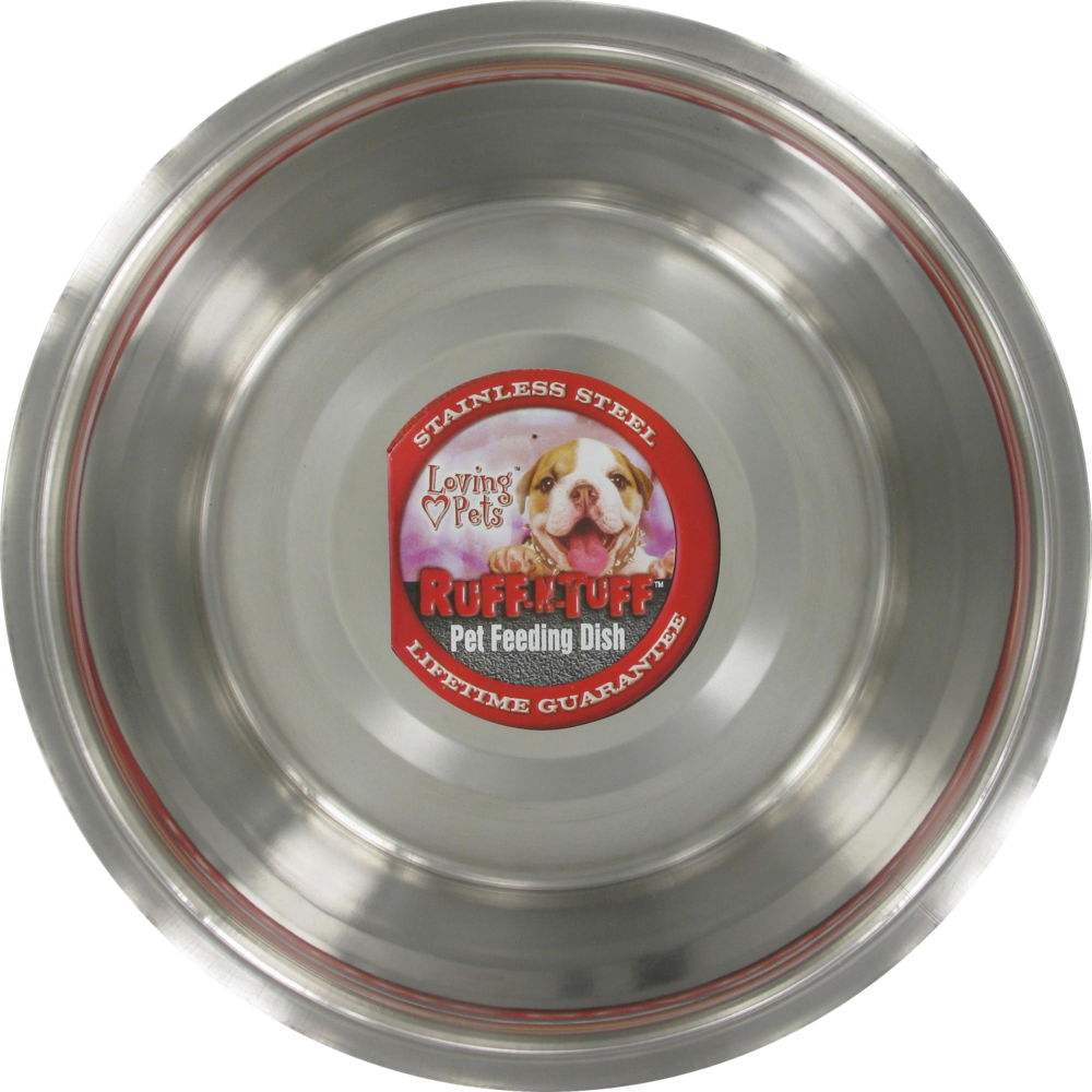 Loving Pets Ruff N' Tuff Traditional Stainless Dog Dish Loving Pets Ruff N' Tuff Traditional Stainless Dog Dish