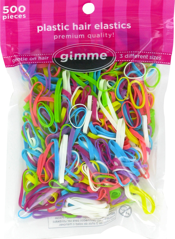 Kroger Gimme Plastic Hair Elastics 500 Count