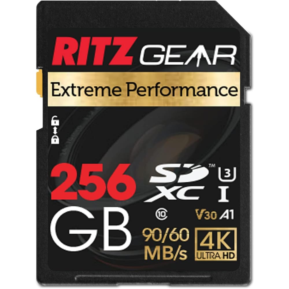 Ritz Gear High-Speed SDXC UHS-I SD Card, C10, U3, V30, Full Ritz Gear High-Speed SDXC UHS-I SD Card, C10, U3, V30, Full