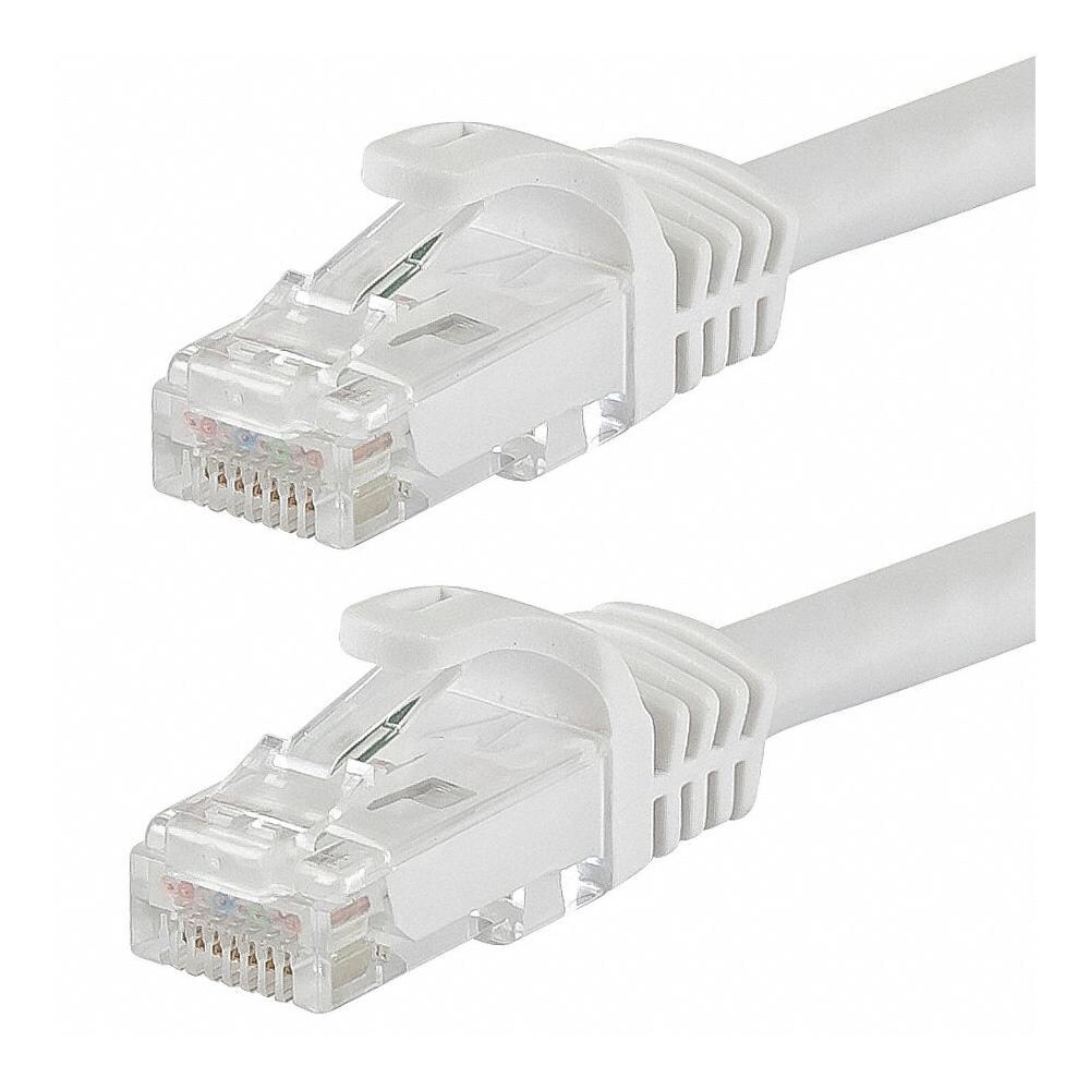 Monoprice Patch Cord,Cat 6,Flexboot,White,25 ft. 9826, 1