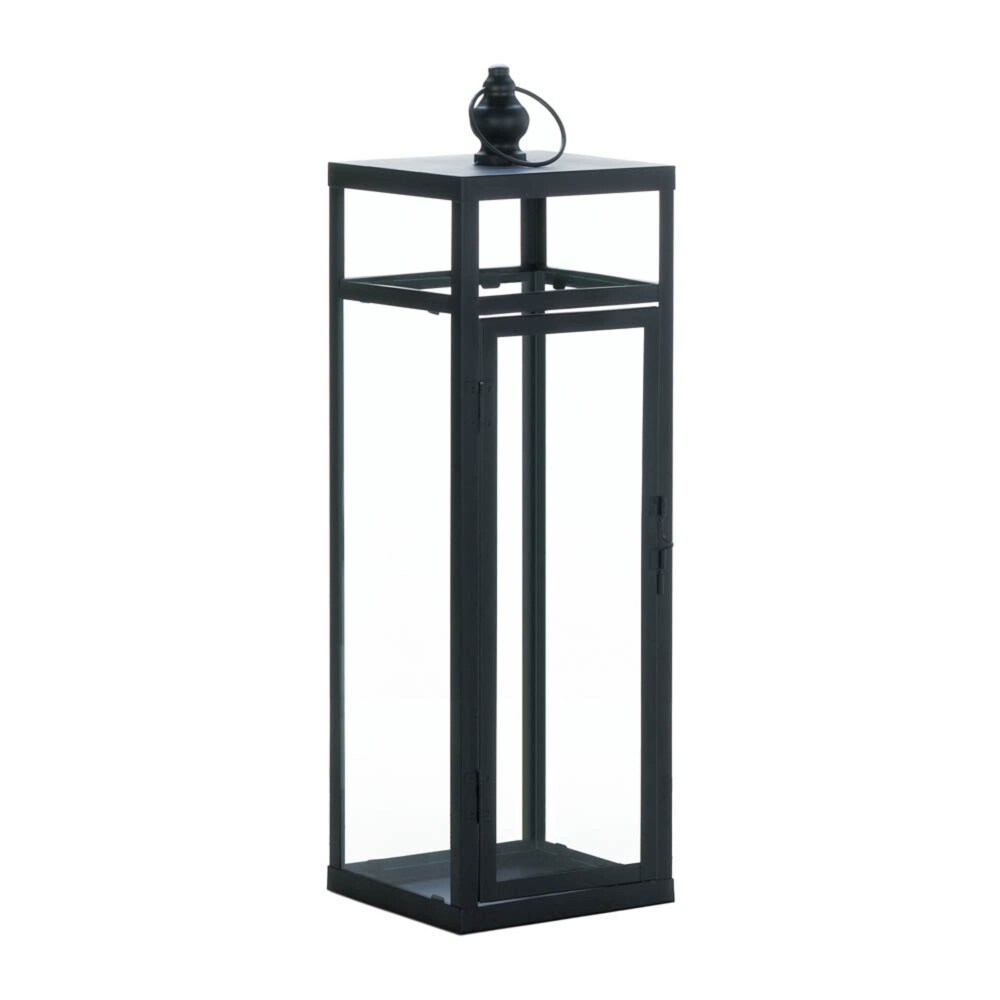 LARGE BLACK DRAMATIC GEOMETRY LANTERN LARGE BLACK DRAMATIC GEOMETRY LANTERN
