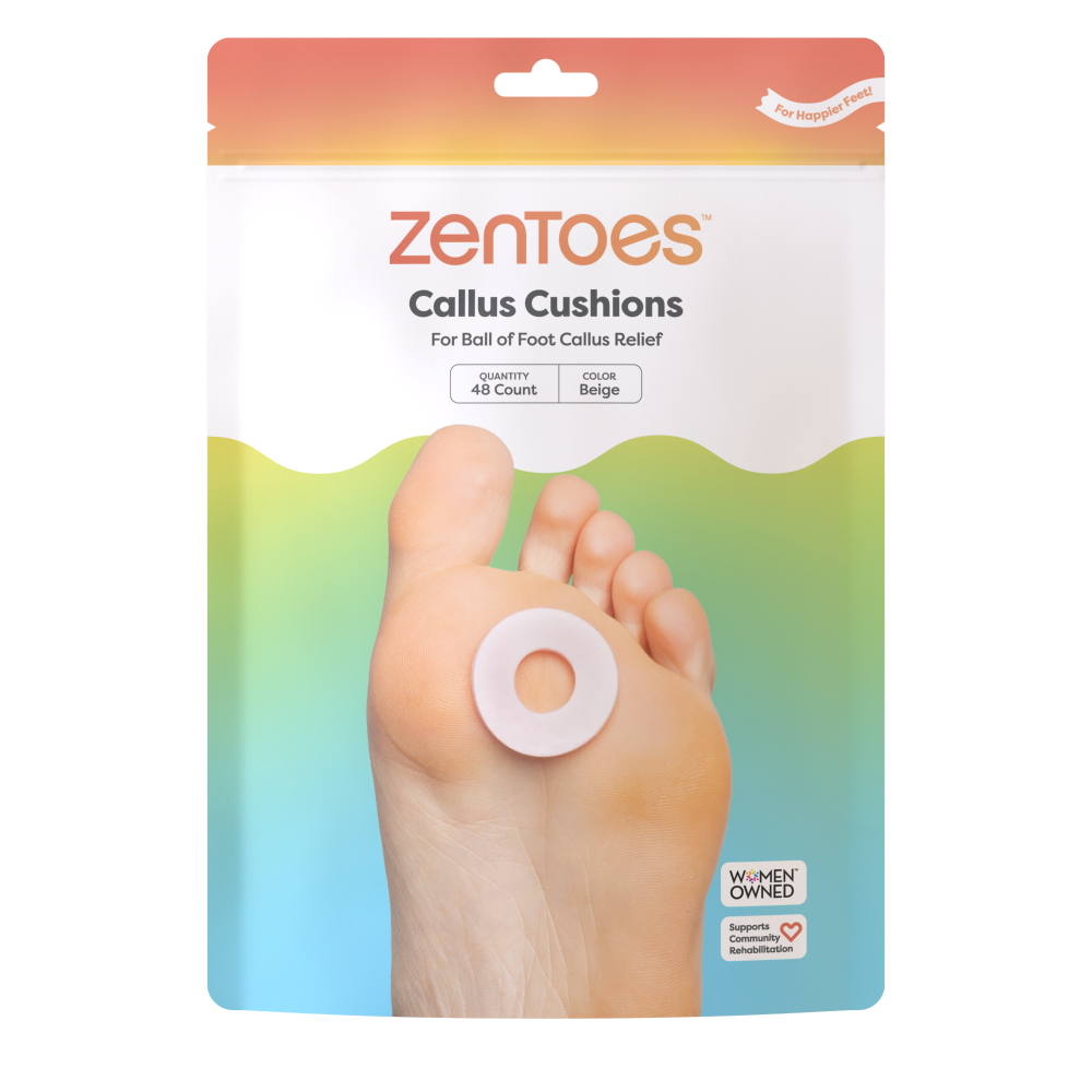 ZenToes Soft Foam Callus Cushions Round Pads Toe and Foot