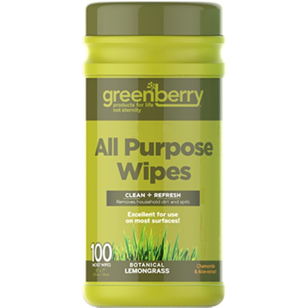 Greenberry 1014549 All Purpose Cleaning Wipes - Pack of 100