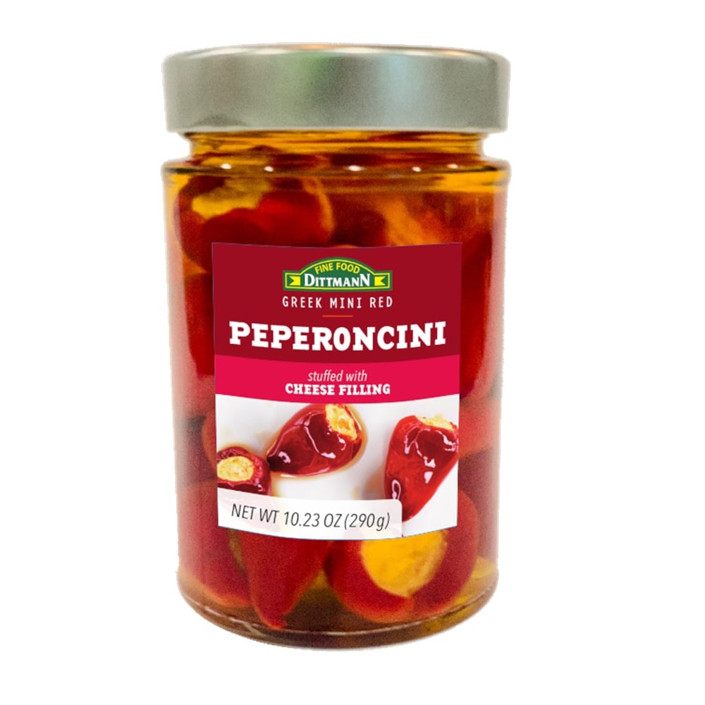 Fine Food Dittmann Red Peperoncini Stuffed with Cream Cheese