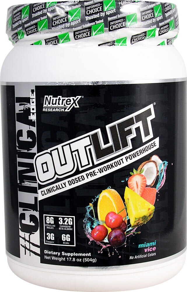 Nutrex Research Outlift Miami Vice 17 8 Oz Baker S