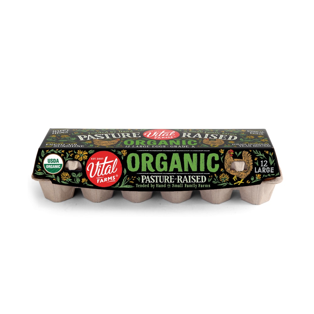 Vital Farms® Pasture-Raised Large Brown Organic Eggs, 12 ct - Kroger