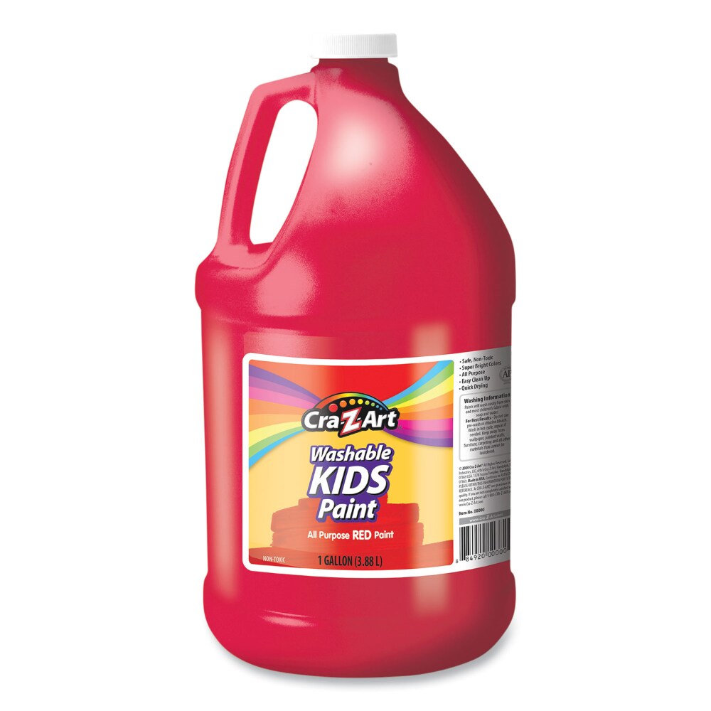 Washable Kids Paint, Red, 1 gal Bottle Washable Kids Paint, Red, 1 gal Bottle