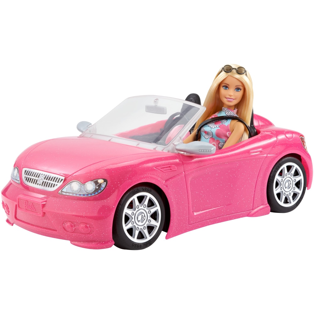 barbie convertible car & doll