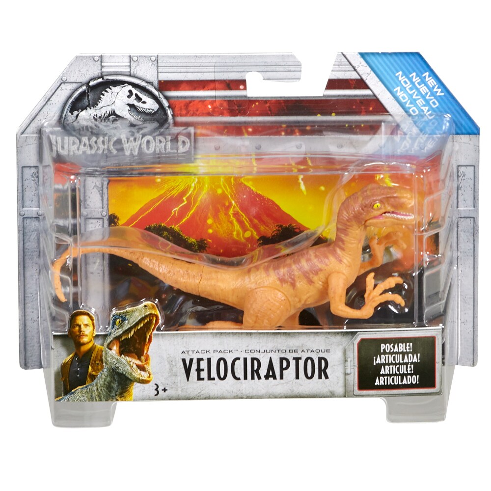 jurassic world attack pack velociraptor blue figure