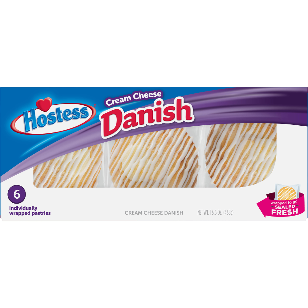 Kroger Hostess Cream Cheese Round Danish 6 Count 16 5 Oz