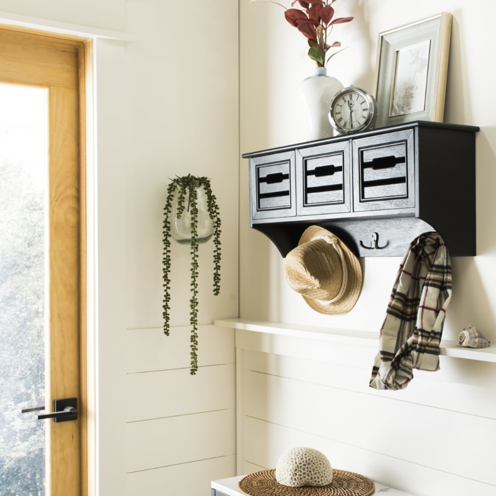 Safavieh Leon Hanging 3 Drawer Wall Rack (Black)