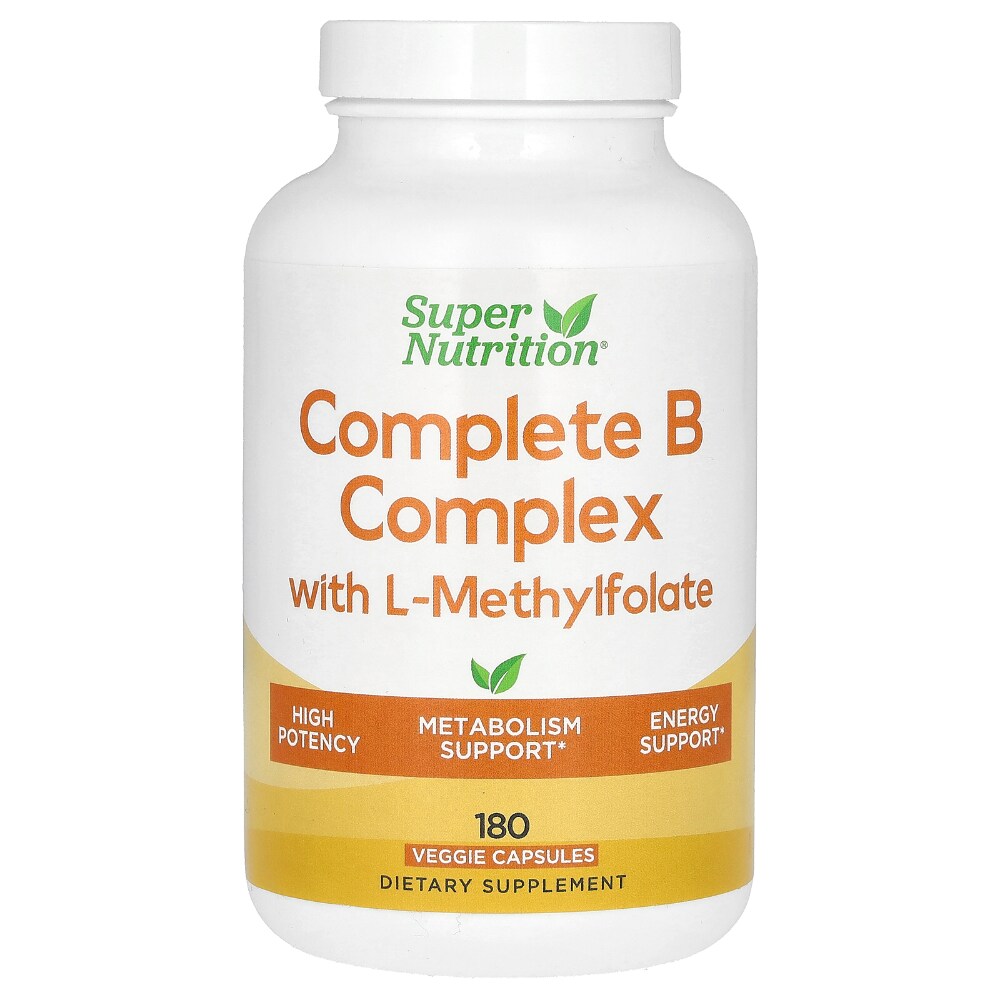 Super Nutrition Complete B Complex with L-Methylfolate - 180 Super Nutrition Complete B Complex with L-Methylfolate - 180