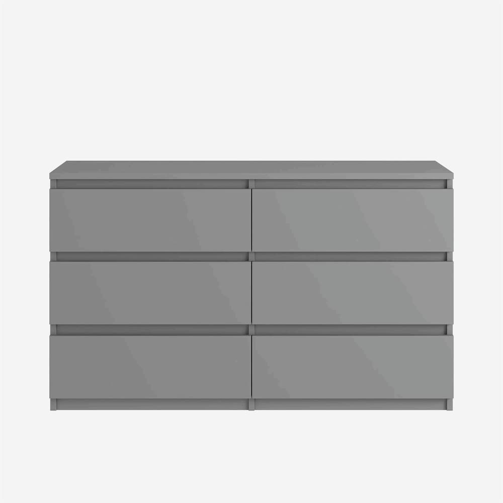 Hommoo Modern Gray 6 Drawer Dresser one item Fry s Food Stores