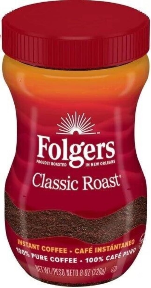 Instant Coffee Crystals, Classic Roast, 8 oz Jar, Medium Instant Coffee Crystals, Classic Roast, 8 oz Jar, Medium