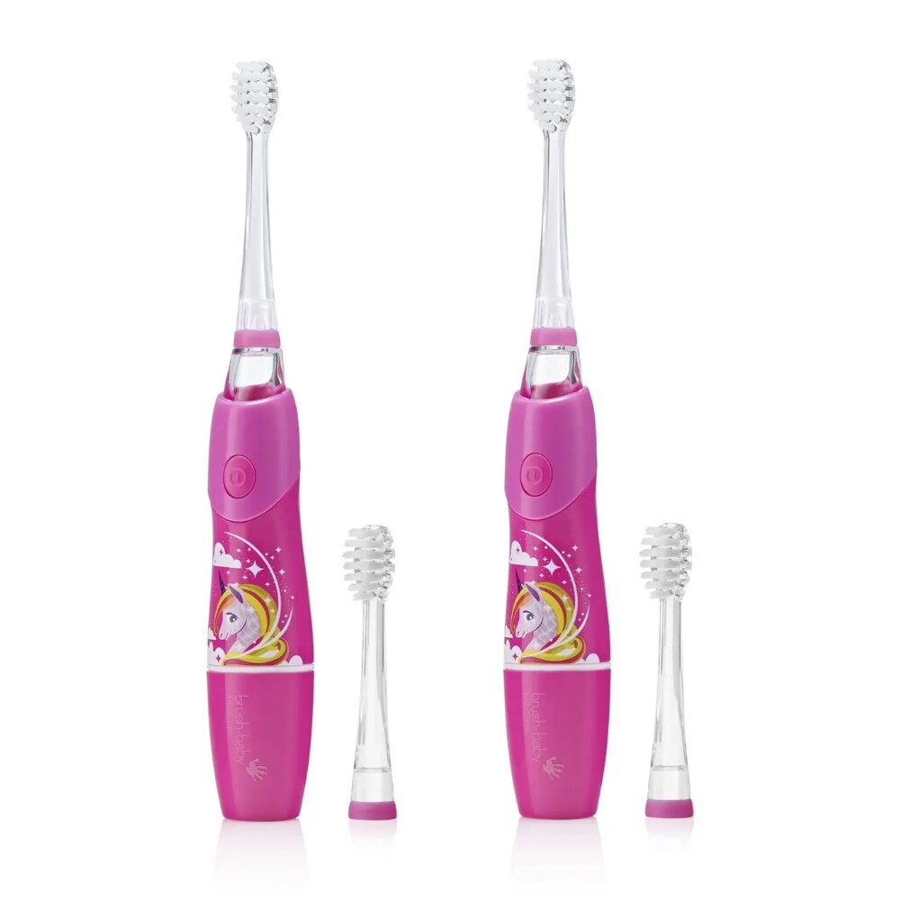 brush-baby Pack of 2 KidzSonic® Unicorn Kids Electric