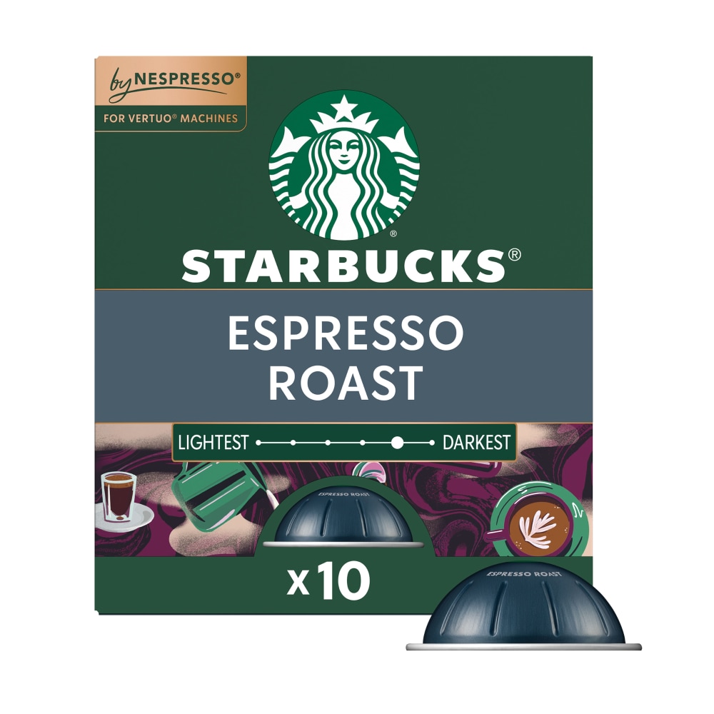 Starbucks By Nespresso Vertuo Line Pods Dark Roast Coffee Starbucks By Nespresso Vertuo Line Pods Dark Roast Coffee