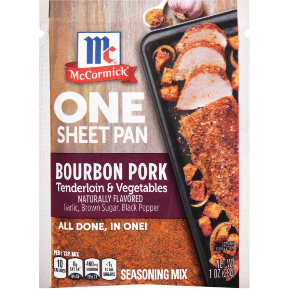 Mccormick One Sheet Pan Bourbon Pork Tenderloin Vegetables Seasoning Mix 12 Count 1 Oz Fred Meyer
