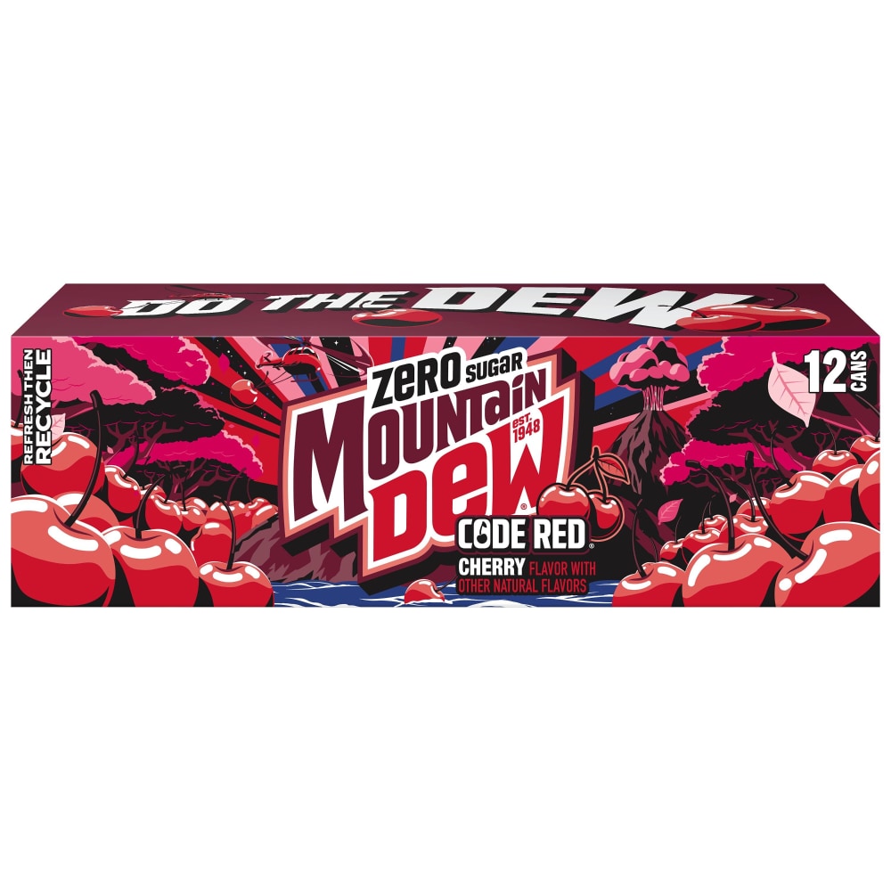 Diet Mountain Dew Code Red Soda 12 Cans 12 Fl Oz Kroger
