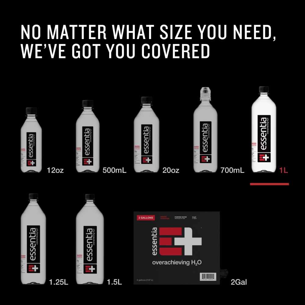 Essentia Water 20 Oz Bottle Ionized Alkaline Bottled Water Electrolyte Infused For Smooth Taste Ph 9 5 Or Higher 99 9 Percent Pure Overachieving H2o For The Doers And Believers Amazon In Grocery Gourmet Foods