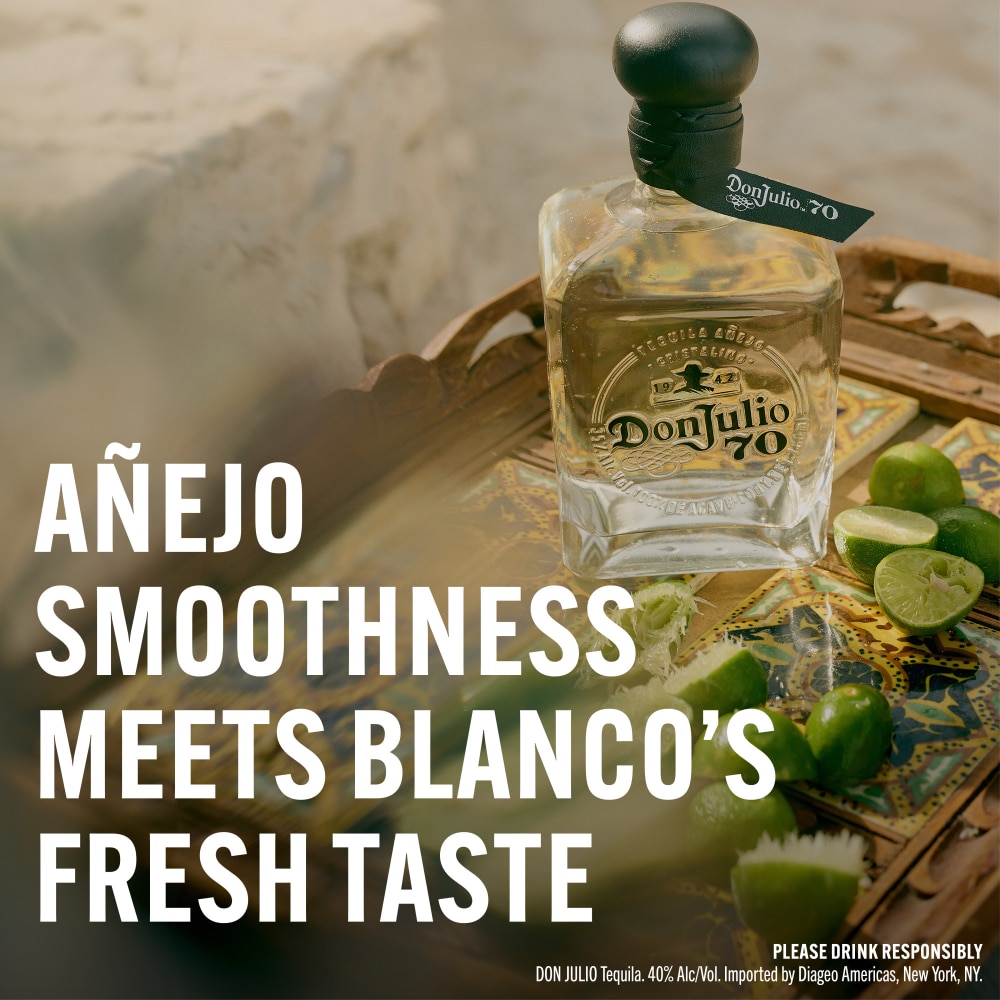Don Julio 70 Tequila Anejo Cristalino, 750 mL, 40% ABV