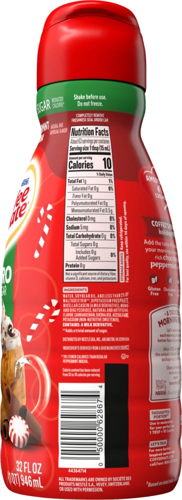 Nestle Coffee mate Zero Sugar Peppermint Mocha Liquid Coffee