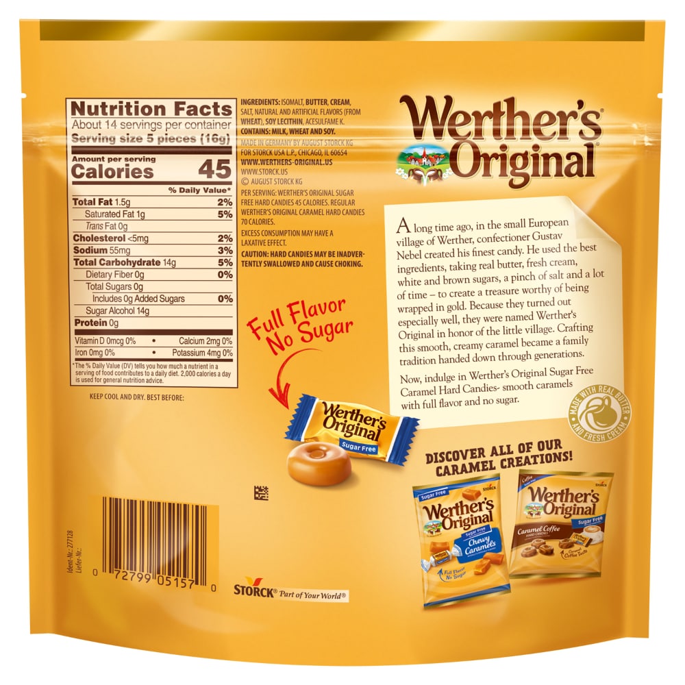 Werthers Original Hard Sugar Free Caramel Candy