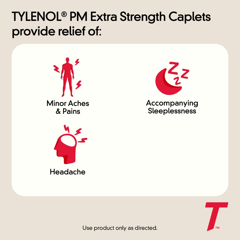 Tylenol PM Extra Strength Pain Reliever & Sleep Aid Caplets